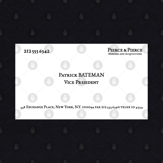 American Psycho Patrick Bateman's Business Card by EightUnder